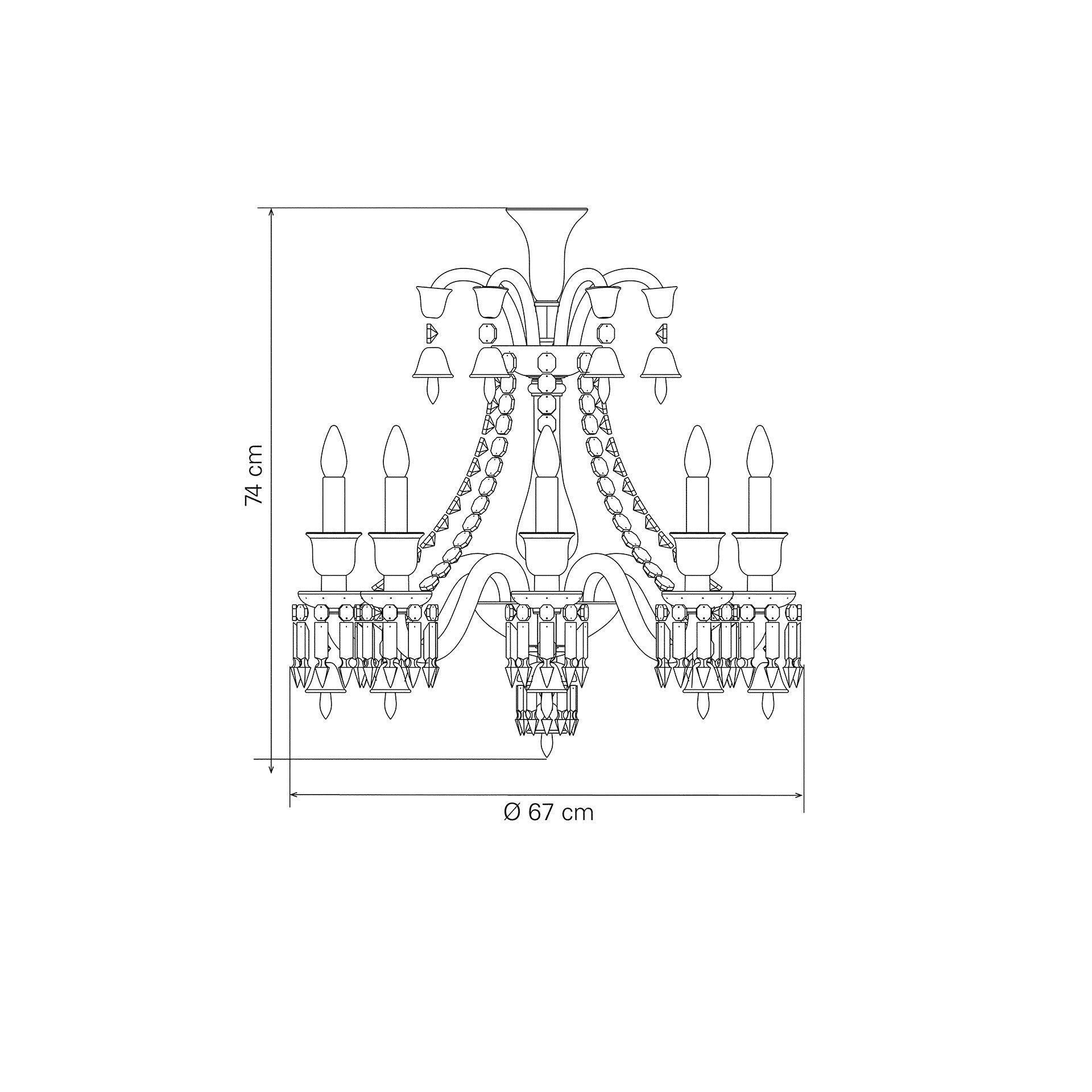 Baccarat Zénith Black Chandelier