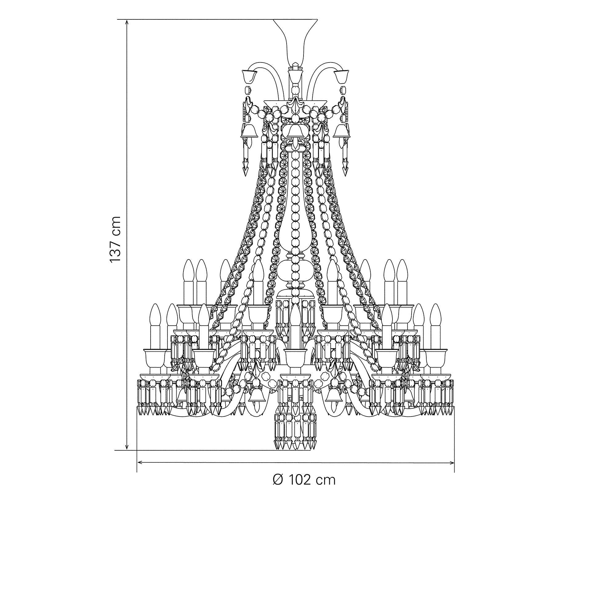 Baccarat Zénith Black Chandelier
