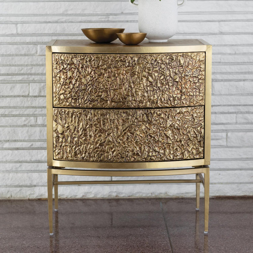 Global Views Crinkle Bedside Chest