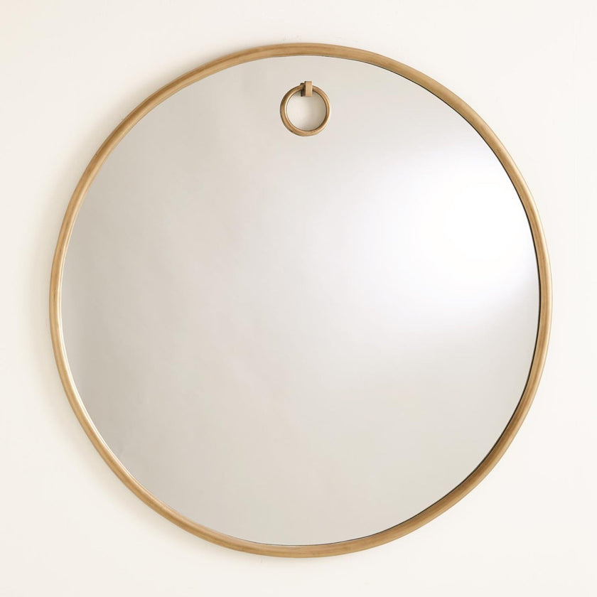 Global Views Antique Brass Exposed Mirror