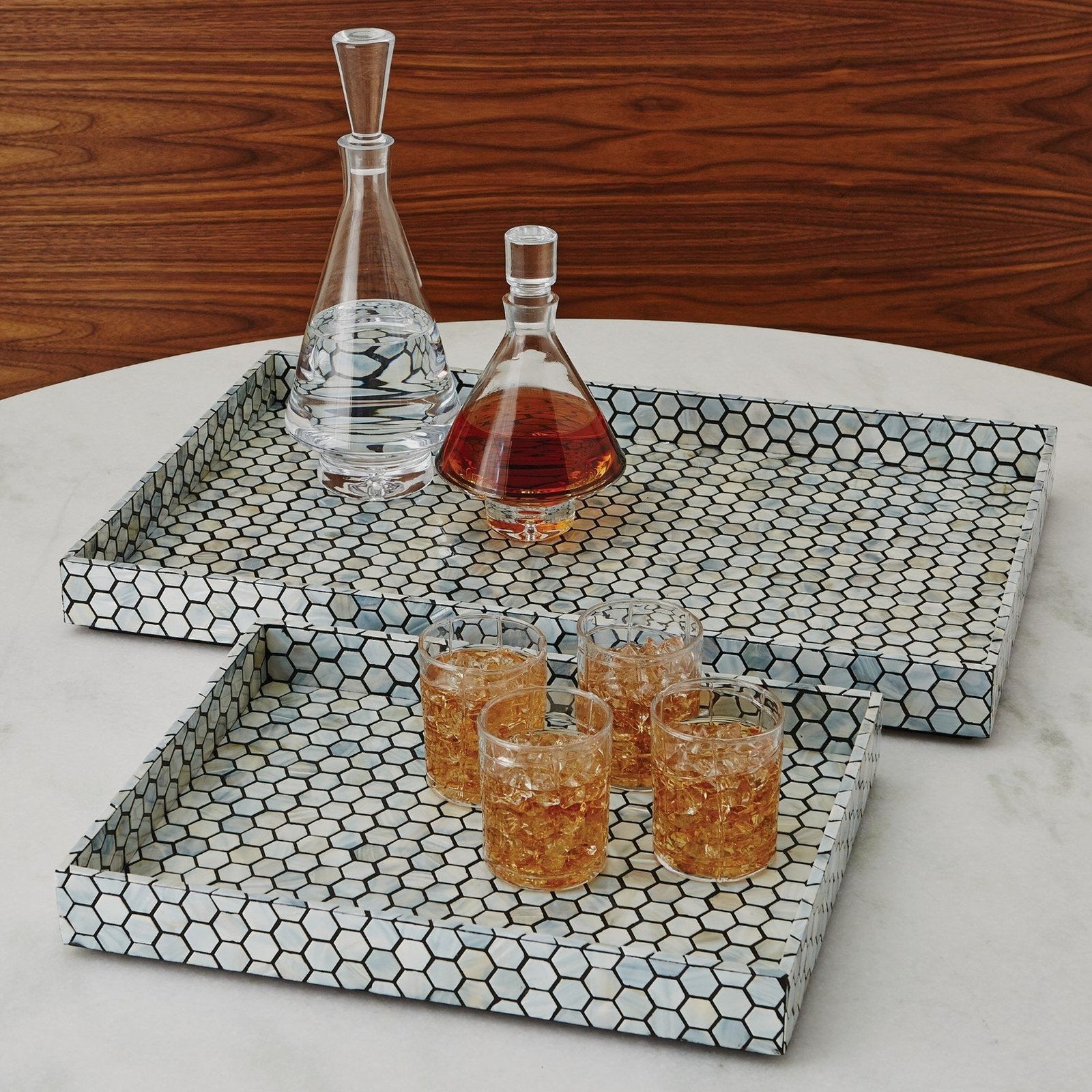 Global Views Mother Of Pearl Tray