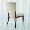 Global Views White Leather Opera Chair