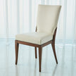 Global Views White Leather Opera Chair