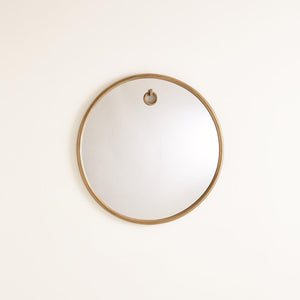 Global Views Exposed Mirror Antique Brass