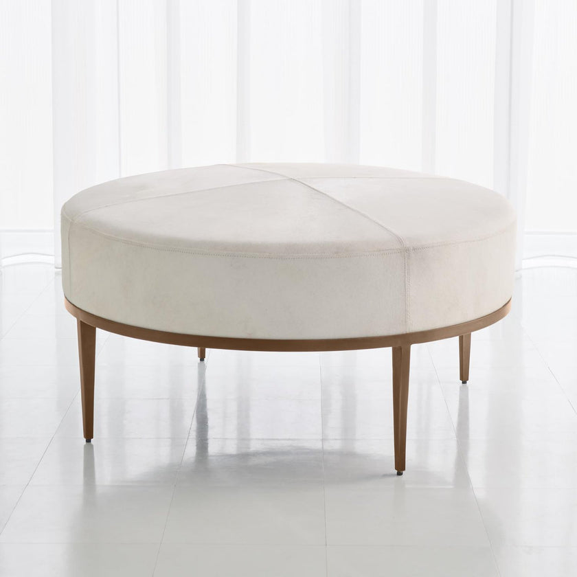 Global Views Hair on Hide Urban Ottoman