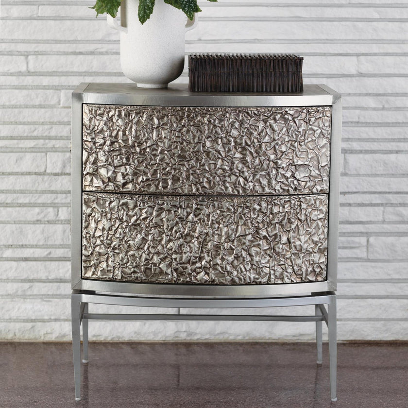 Global Views Crinkle Bedside Chest