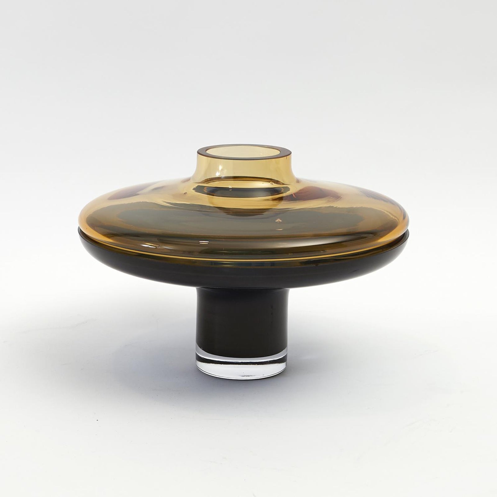 Global Views Over Amber/Cobalt Vase