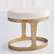 Global Views Oslo Stool with Muslin Cushion