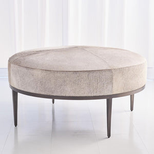 Global Views Hair on Hide Urban Ottoman