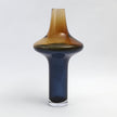 Global Views Over Amber/Cobalt Vase