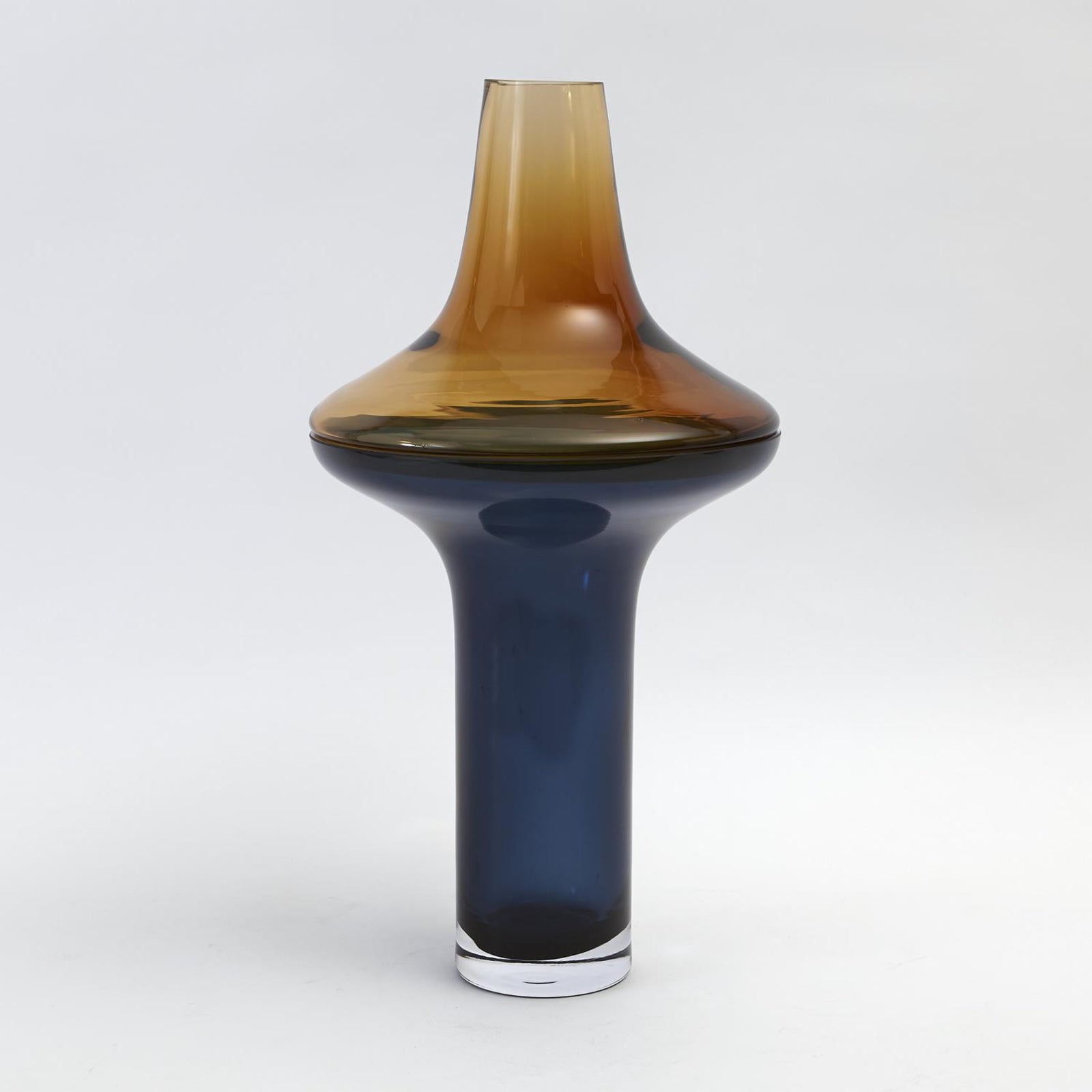 Global Views Over Amber/Cobalt Vase