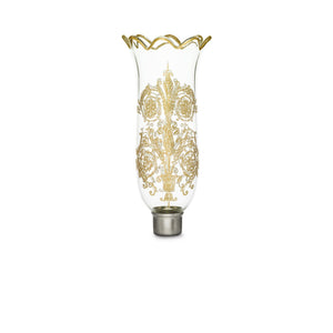 Baccarat Tulipe Hurricane Shade Scalloped Top Acanthus