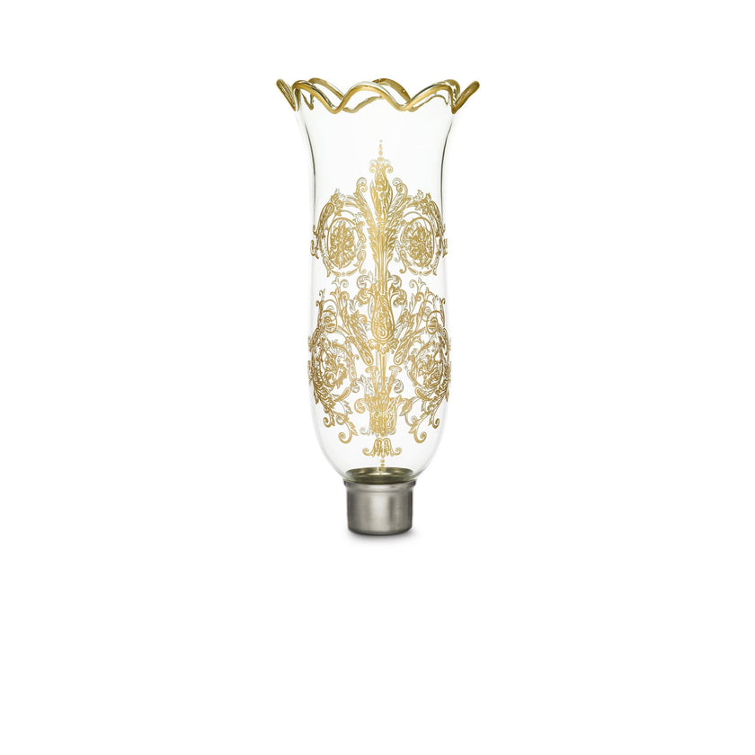Baccarat Tulipe Hurricane Shade Scalloped Top Acanthus