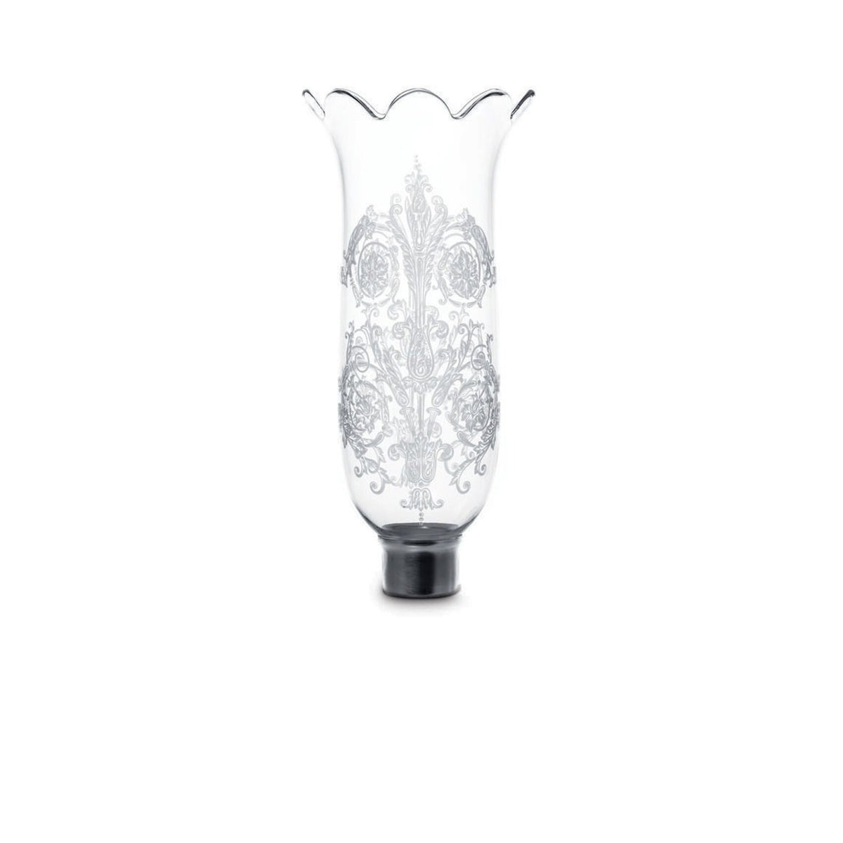 Baccarat Tulipe Hurricane Shade Scalloped Top Acanthus