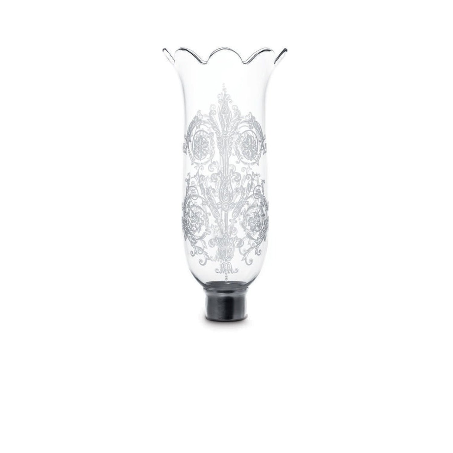 Baccarat Tulipe Hurricane Shade Scalloped Top Acanthus