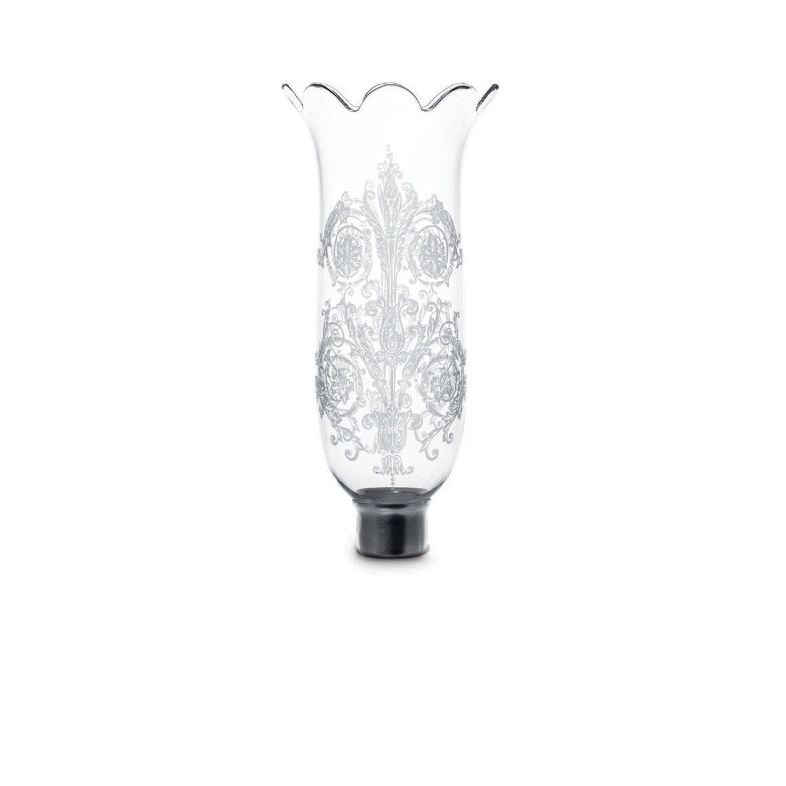 Baccarat Tulipe Hurricane Shade Scalloped Top Acanthus