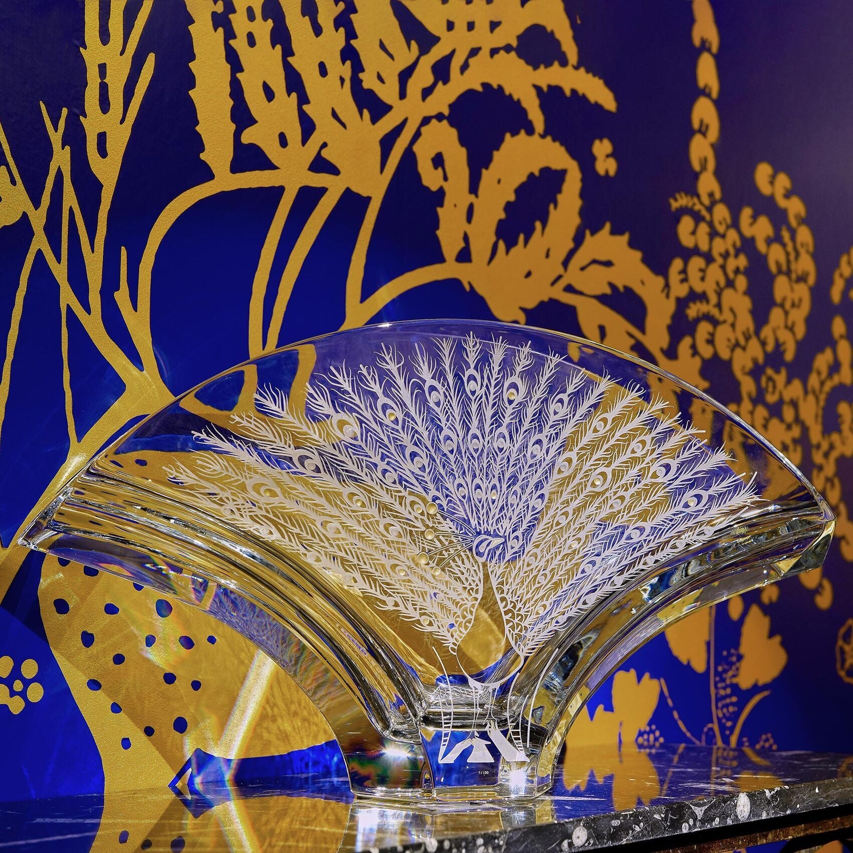 Baccarat Ginkgo Peacock Vase