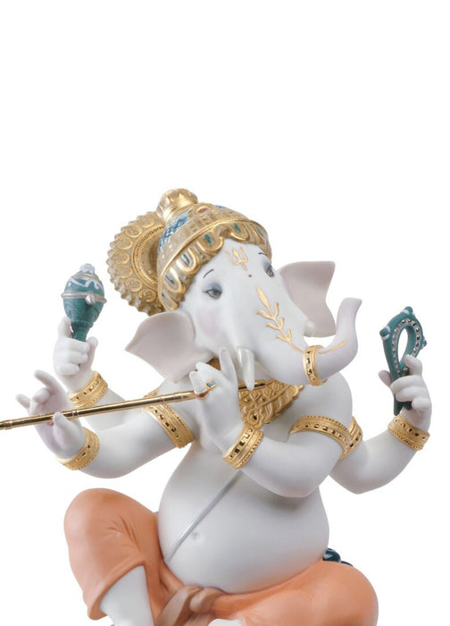 Lladro Bansuri Ganesha Figurine Limited Edition