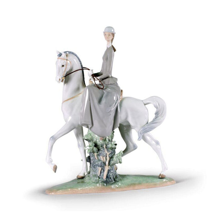 Lladro Woman on Horse Figurine