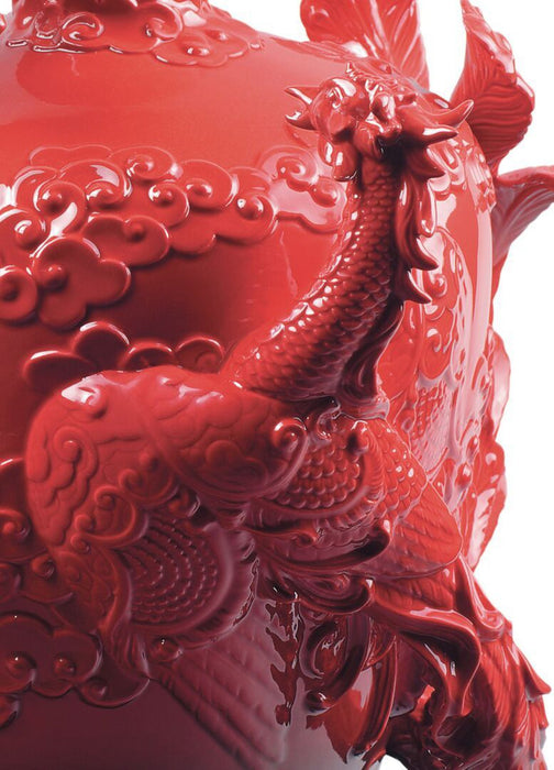 Lladro Dragon and Phoenix Vase