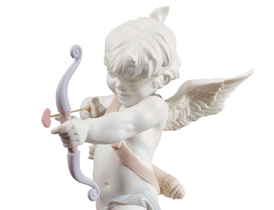 Lladro Straight to The Heart Cupid Angel Figurine