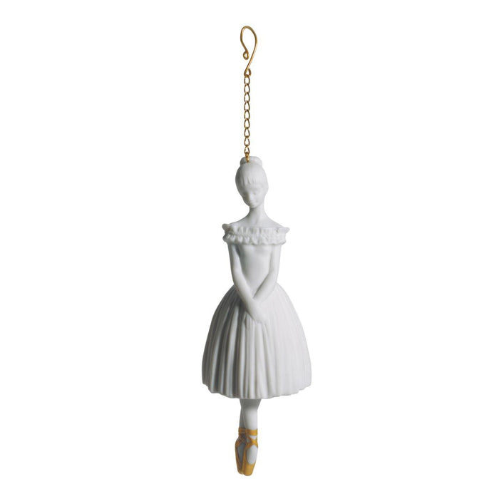 Lladro Ballerina Christmas Ornament Golden Lustre