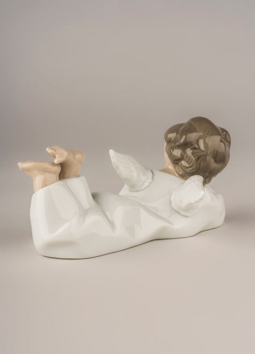 Lladro Angel Laying Down Figurine