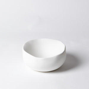 Global Views Matte White Organic Round Bowl