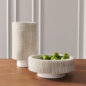 Global Views Matte White Radiator Bowl