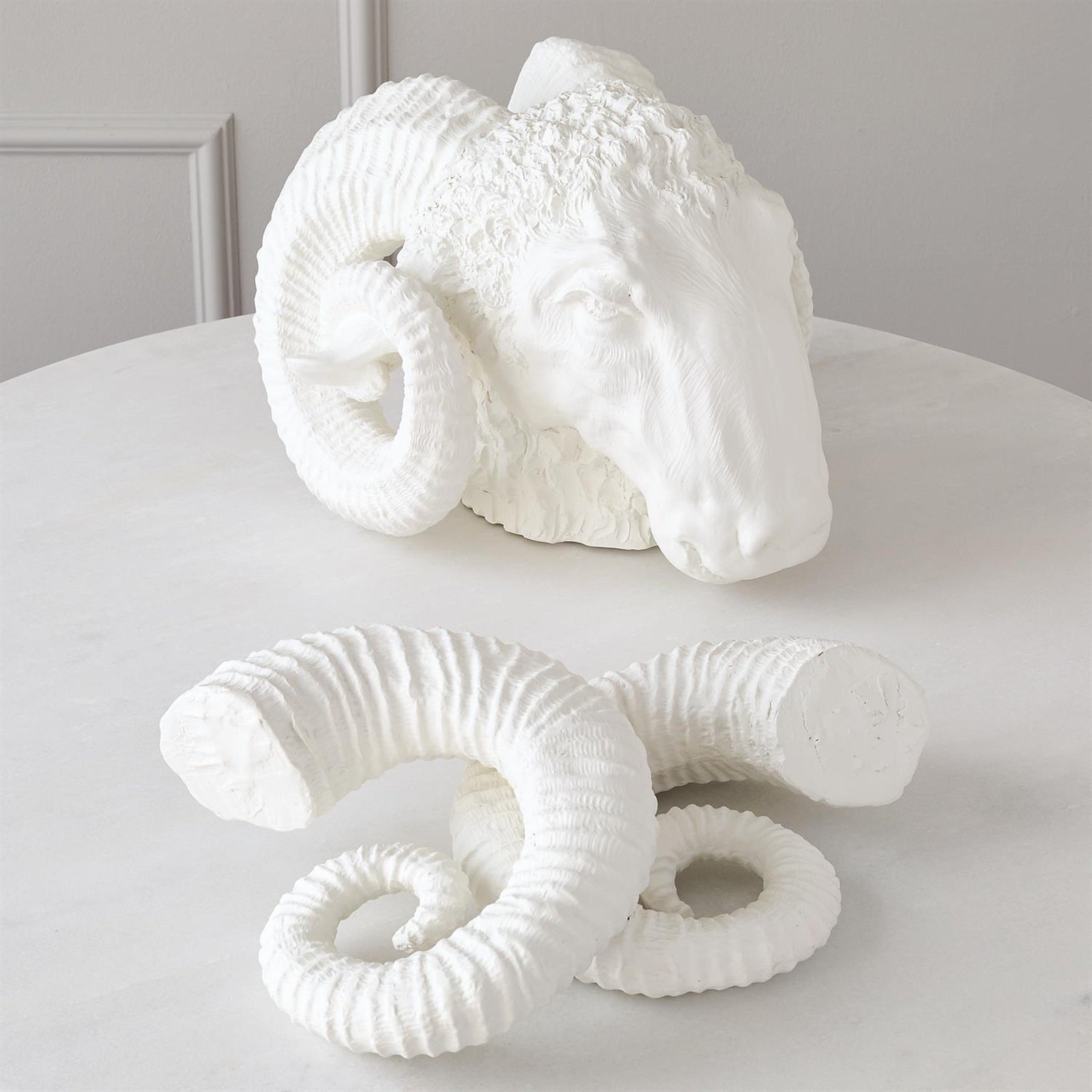 Global Views Capricorn Sculpture-Matte White