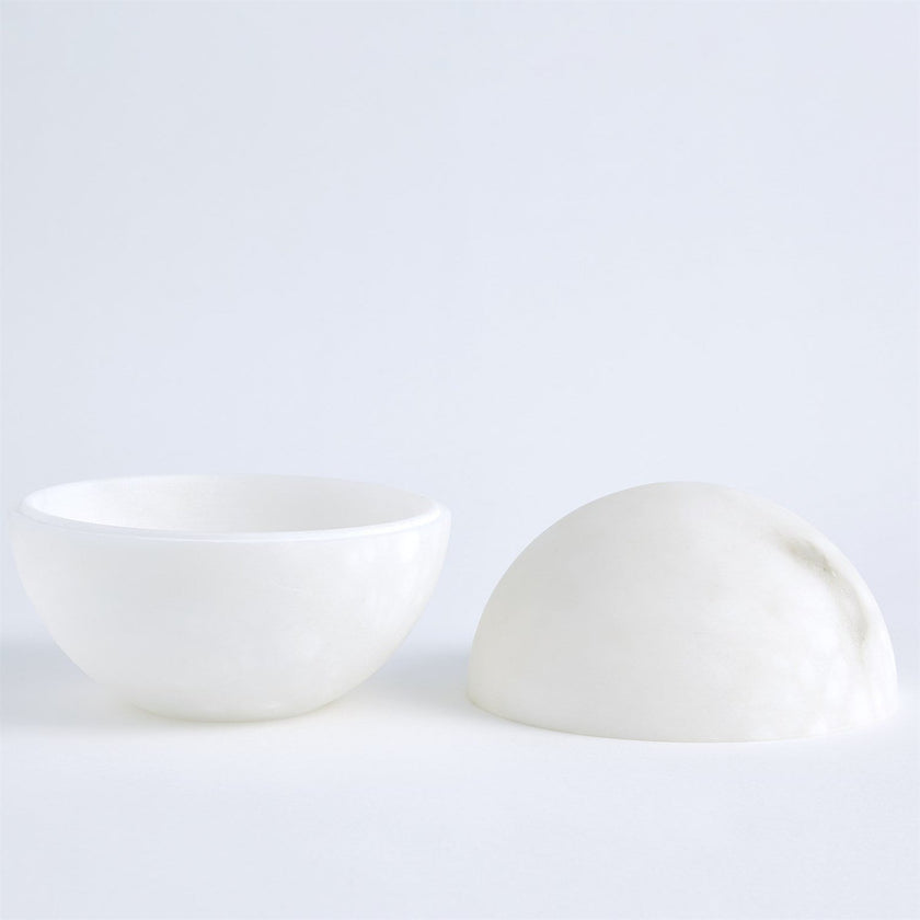 Global Views White Alabaster Sphere Box