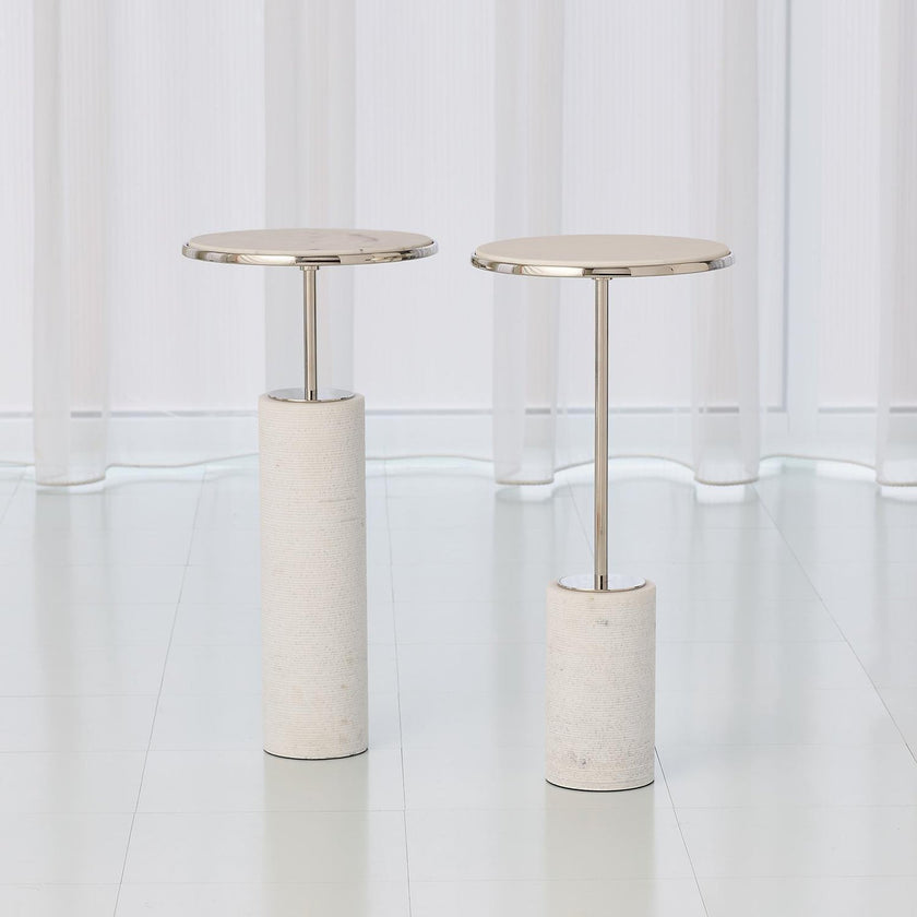 Global Views Nickel Cored Marble Table