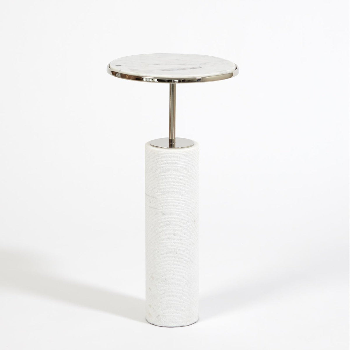 Global Views Nickel Cored Marble Table