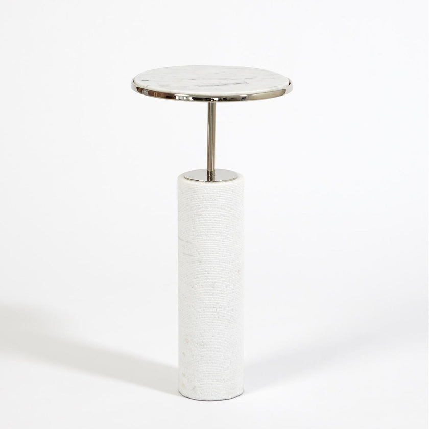 Global Views Nickel Cored Marble Table