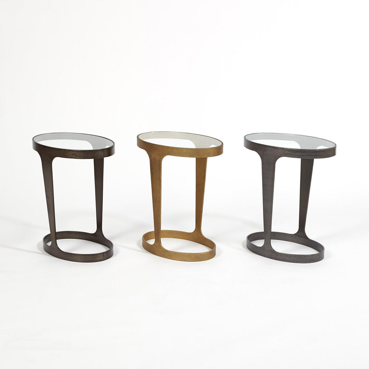 Global Views Gold Oslo Accent Table