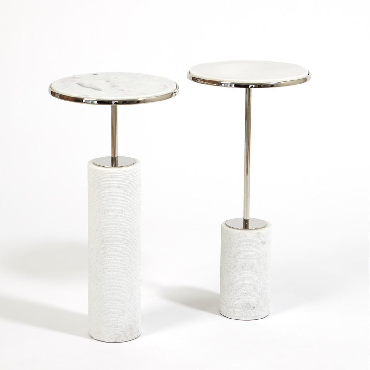 Global Views Nickel Cored Marble Table
