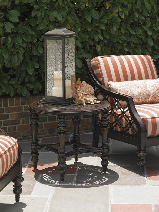 Tommy Bahama Outdoor Royal Kahala Black Sands Round End Table