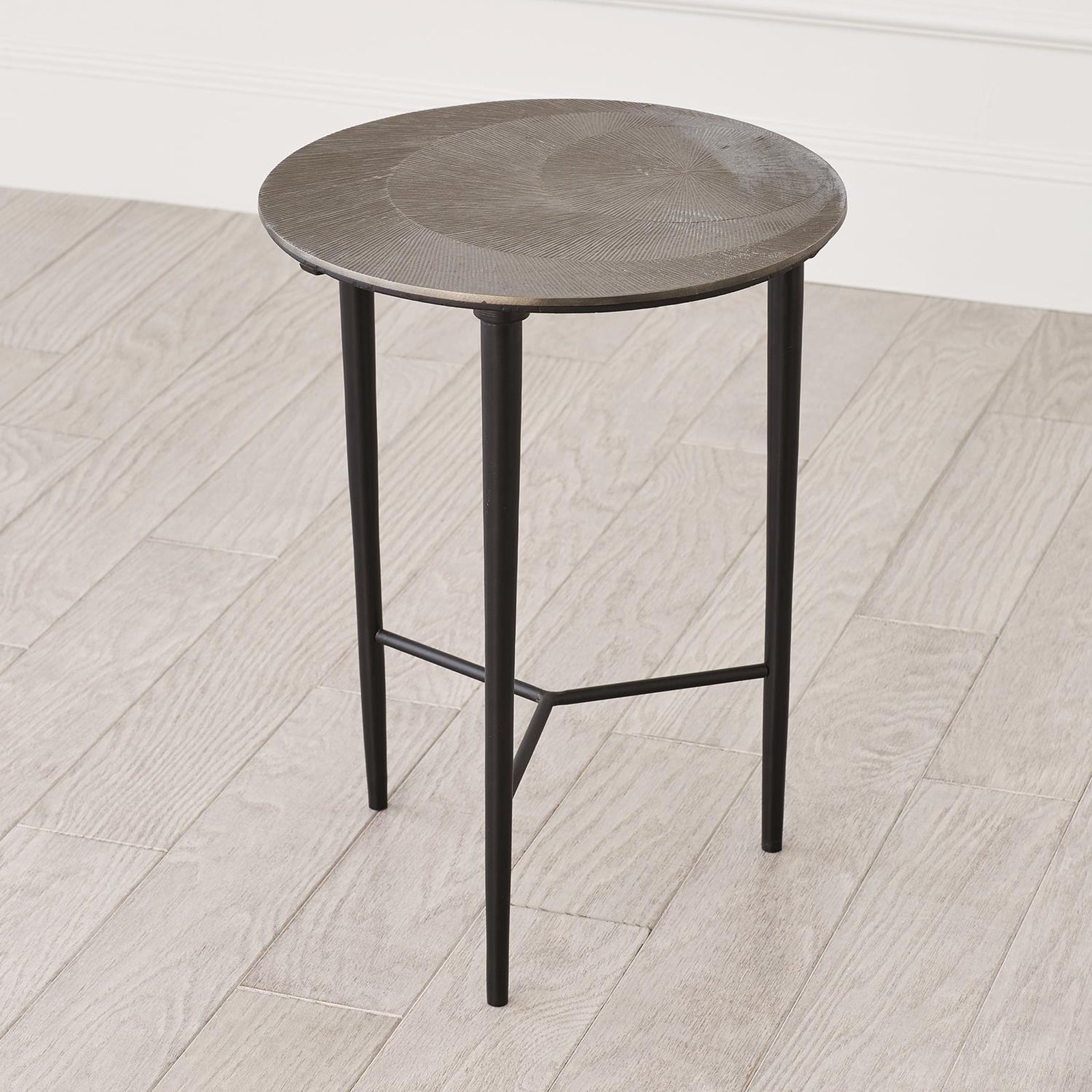 Global Views Circle Etched Accent Table