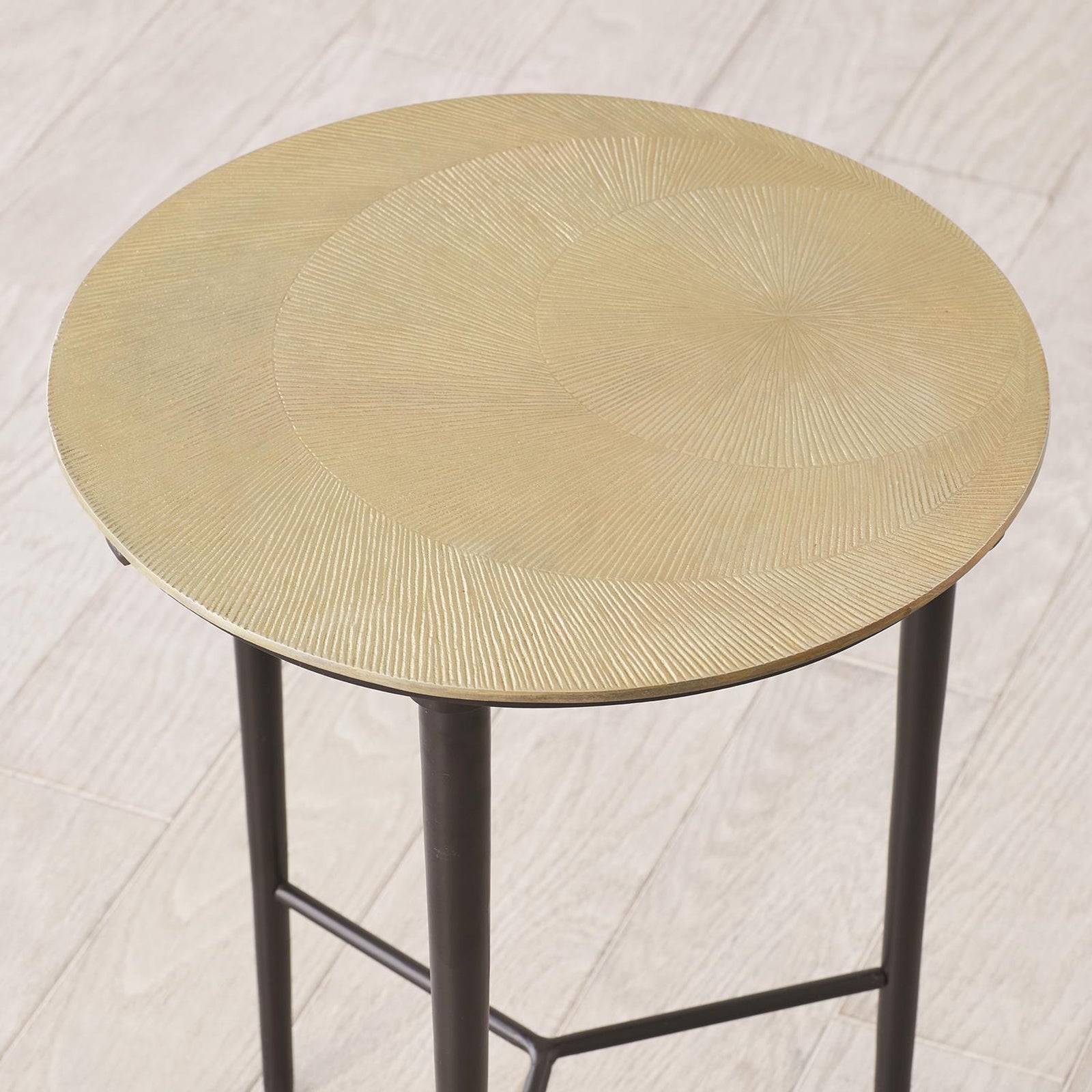 Global Views Circle Etched Accent Table