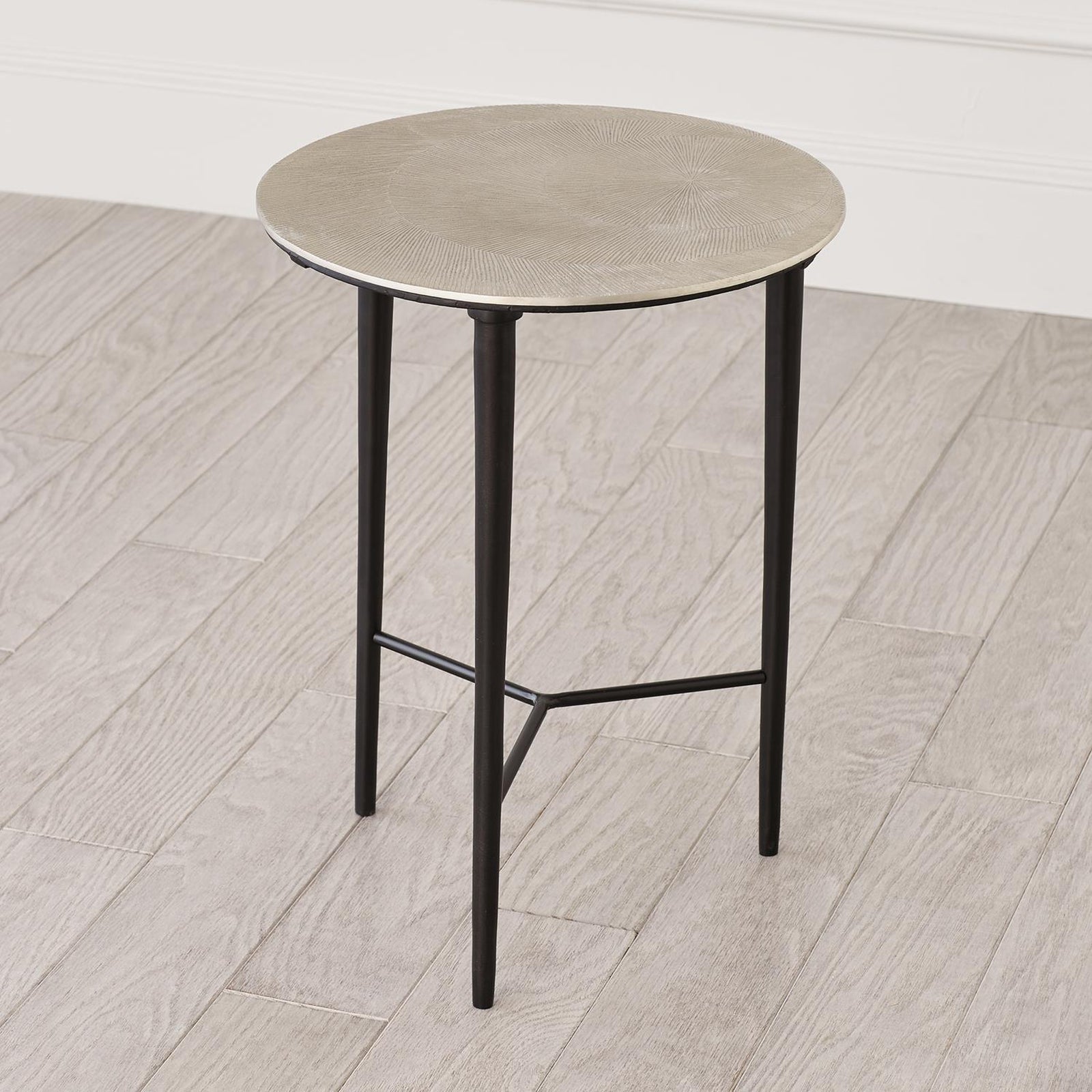 Global Views Circle Etched Accent Table