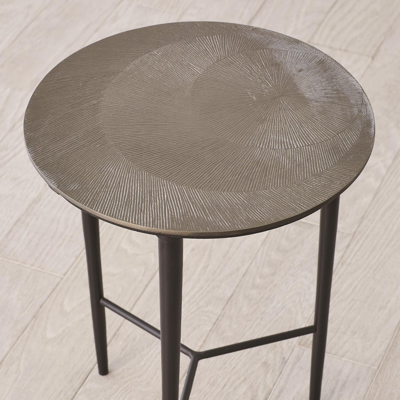 Global Views Circle Etched Accent Table