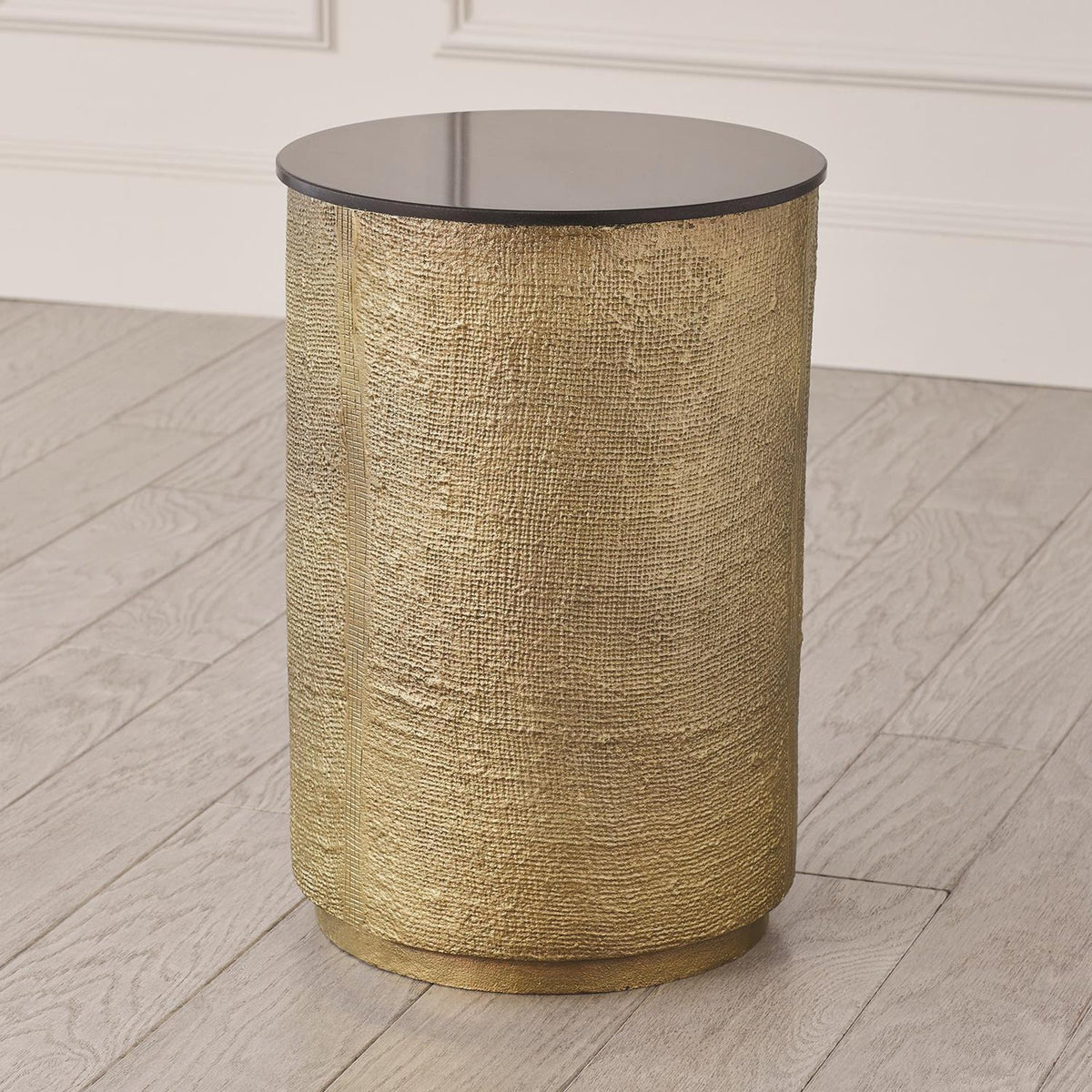 Global Views Hemp Etched Barrel Table
