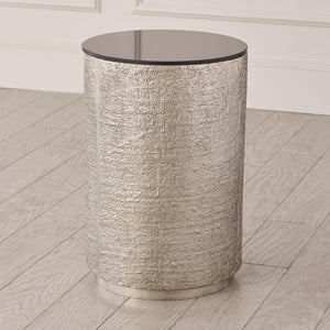 Global Views Hemp Etched Barrel Table