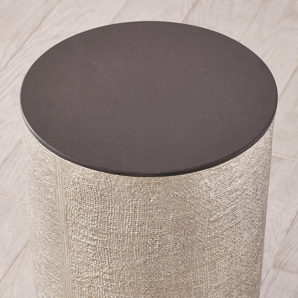 Global Views Hemp Etched Barrel Table