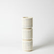 Global Views Channel Pillar Holder-White Marble