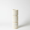 Global Views Channel Pillar Holder-White Marble