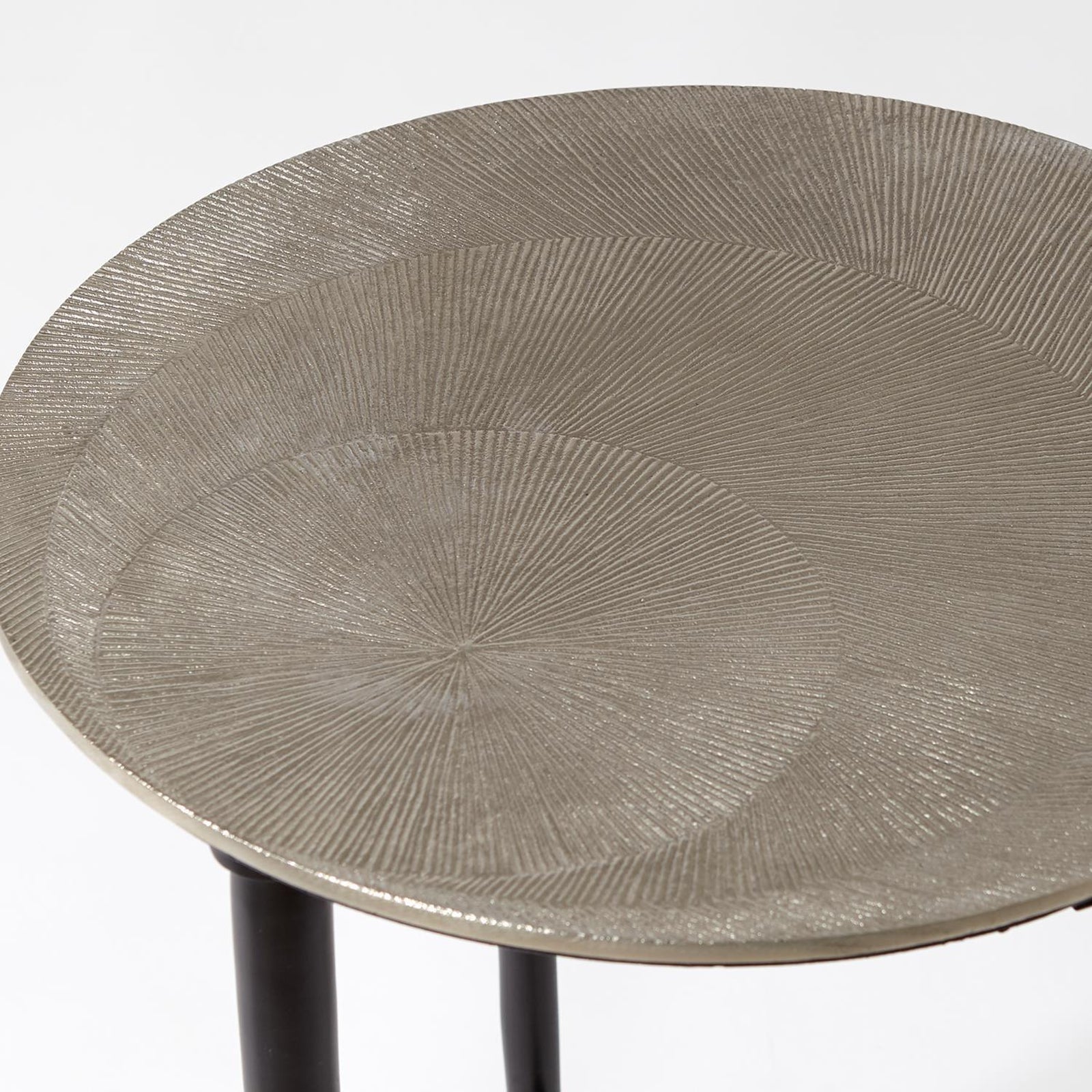 Global Views Circle Etched Accent Table