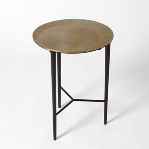 Global Views Circle Etched Accent Table