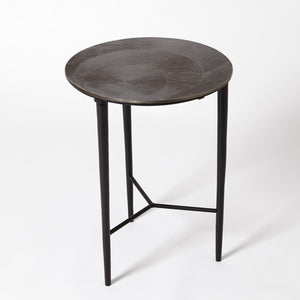 Global Views Circle Etched Accent Table