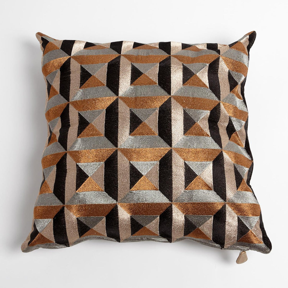 Global Views Triangle Marquetry Pillow